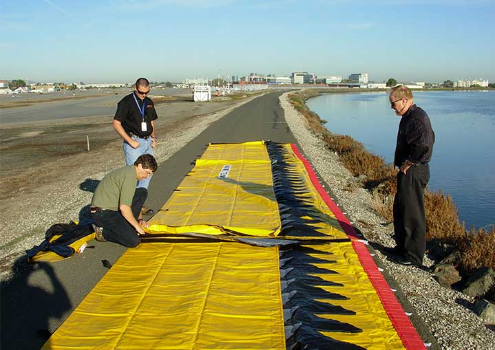 strada di protezione dalle inondazioni