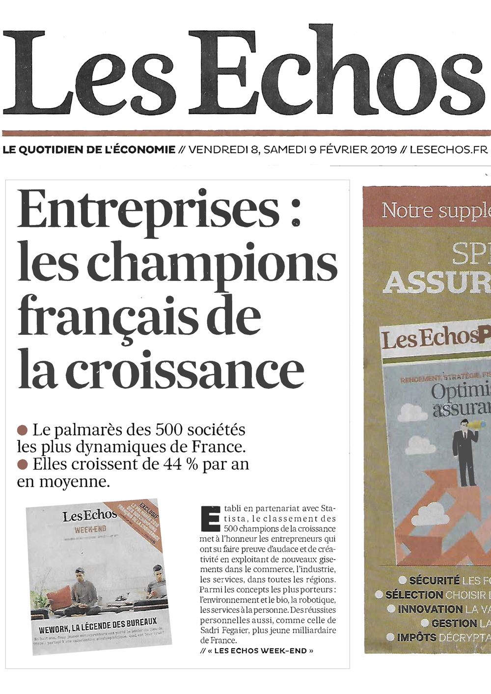 Couverture-les-Echos champion de la croissance les echos